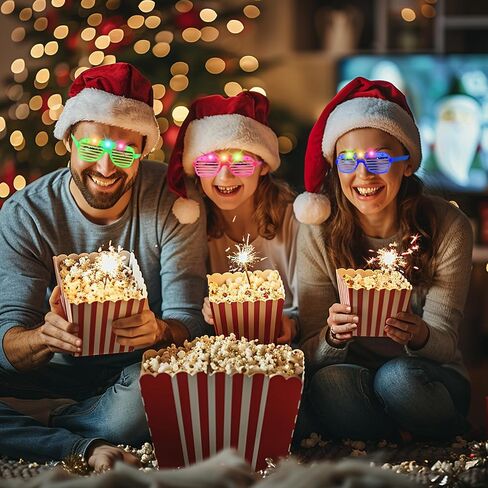 80 حزمة من نظارات LED المتوهجة، نظارات مضيئة، نظارات متوهجة في الظلام، لوازم الحفلات المتوهجة، حفلة وامضة نيون لعيد الميلاد ماردي غرا لتزيين حفلات رأس السنة الجديدة، مناسبة للأطفال/الكبار in Saudi Arabia
