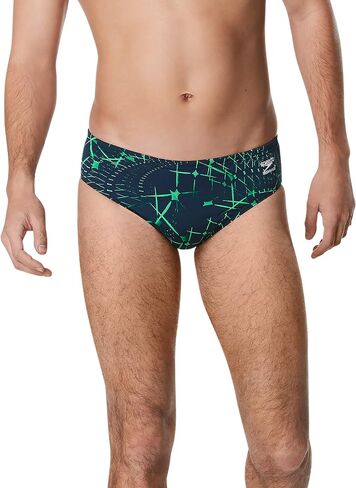 Speedo Men's Standard Swimsuit Brief Endurance+ Printed Team Colors, Galactic Maroon, 36 in Saudi Arabia