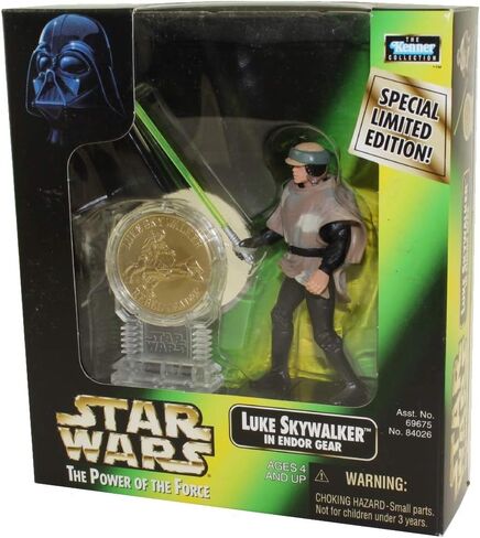 Star Wars: Power of The Force Millenium Coin Edition Luke Skywalker in Endor Gear Action Figure in Saudi Arabia
