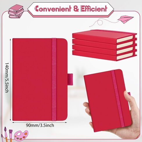 40 Pieces Small Notebooks A6 Pocket Journals 3.5 x 5.5 Inch Small Leather Notebook Mini Ruled Lined Journal with Elastic Band Pen Holder Page Marker Ribbons for Diary School Business Office (Blue) in Saudi Arabia