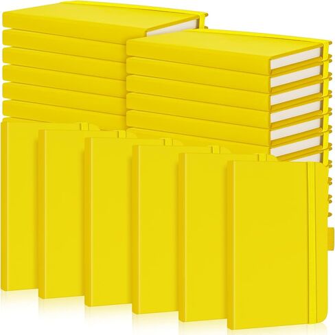 40 Pieces Small Notebooks A6 Pocket Journals 3.5 x 5.5 Inch Small Leather Notebook Mini Ruled Lined Journal with Elastic Band Pen Holder Page Marker Ribbons for Diary School Business Office (Blue) in Saudi Arabia