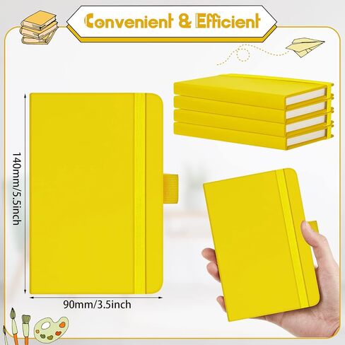 40 Pieces Small Notebooks A6 Pocket Journals 3.5 x 5.5 Inch Small Leather Notebook Mini Ruled Lined Journal with Elastic Band Pen Holder Page Marker Ribbons for Diary School Business Office (Blue) in Saudi Arabia