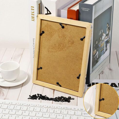 100 Pcs Frame Picture Turn Button Fasteners Set Picture Frame Backing Clips Black Hardware Backing Clips with Screws for Hanging Pictures, Photos in Saudi Arabia