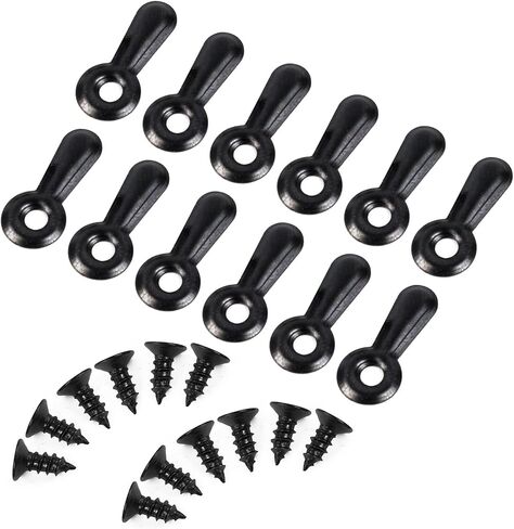 100 Pcs Frame Picture Turn Button Fasteners Set Picture Frame Backing Clips Black Hardware Backing Clips with Screws for Hanging Pictures, Photos in Saudi Arabia