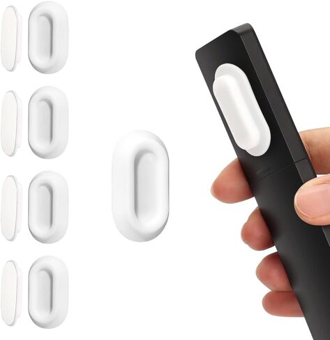 WALLFID Silicone Magnetic Remote Control Holder,2 Pack - Curved Remote Compatible Wall Mount Organizer,New Embedded Slot Design for Secure Grip,Self-Adhesive TV Storage (White 2 Pack) in Kuwait