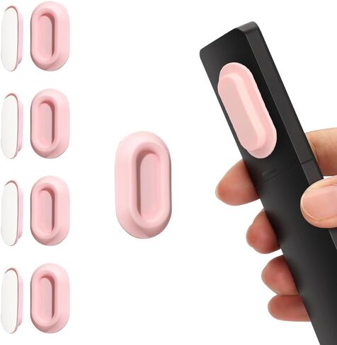 WALLFID Silicone Magnetic Remote Control Holder,2 Pack - Curved Remote Compatible Wall Mount Organizer,New Embedded Slot Design for Secure Grip,Self-Adhesive TV Storage (White 2 Pack) in Kuwait