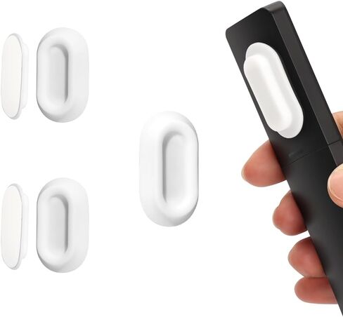 WALLFID Silicone Magnetic Remote Control Holder,2 Pack - Curved Remote Compatible Wall Mount Organizer,New Embedded Slot Design for Secure Grip,Self-Adhesive TV Storage (White 2 Pack) in Kuwait