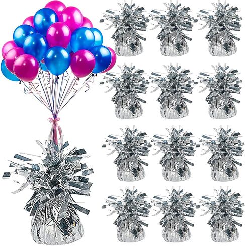 Balloon Weights, Balloons & Ribbons - Includes 12 Balloon Weights 48 Balloons 10 rolls Curling Ribbon - Playo (Red) in Saudi Arabia
