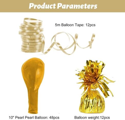 Balloon Weights, Balloons & Ribbons - Includes 12 Balloon Weights 48 Balloons 10 rolls Curling Ribbon - Playo (Red) in Saudi Arabia