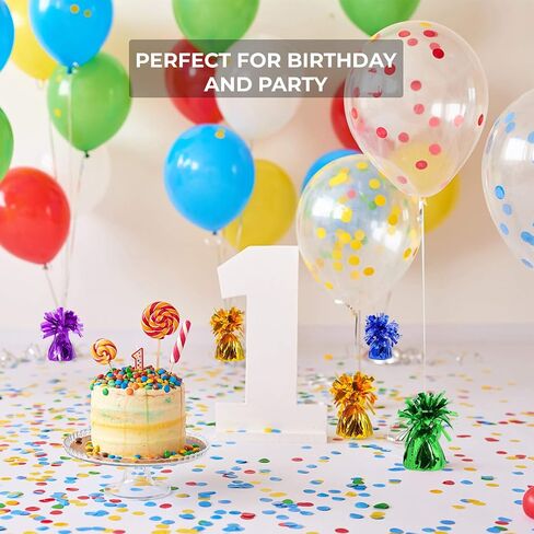 Balloon Weights, Balloons & Ribbons - Includes 12 Balloon Weights 48 Balloons 10 rolls Curling Ribbon - Playo (Red) in Saudi Arabia