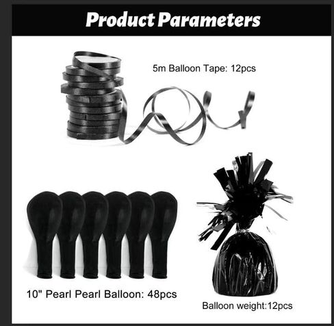 Balloon Weights, Balloons & Ribbons - Includes 12 Balloon Weights 48 Balloons 10 rolls Curling Ribbon - Playo (Red) in Saudi Arabia