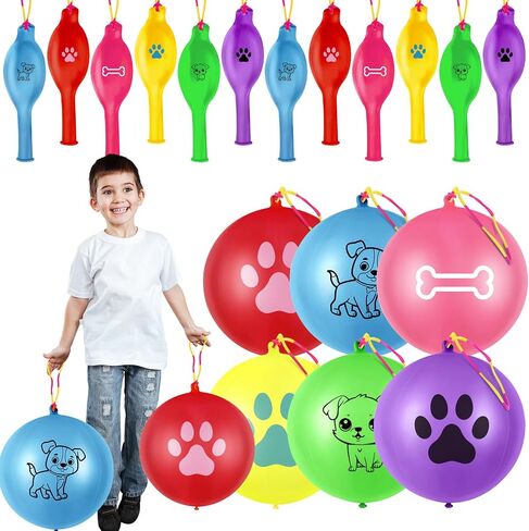 36 Pcs Farm Animals Punch Balloons with Rubber Band Handle Heavy Duty Farm Animals Themed for Kids Party Favors (Farm Animals Themed, 36) in Saudi Arabia