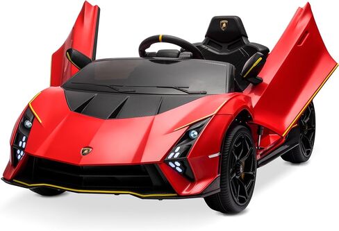 Kidzone 12V Licensed Lamborghini Autentica Limited Kids Electric Ride On Car for Kid & Toddler, Battery Powered Sports Car w/4 Motors, Parent Control, Bluetooth, Spring Suspension Pink in Saudi Arabia