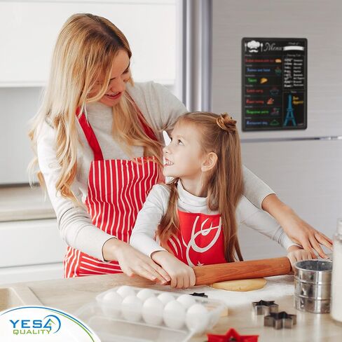 Magnetic Dry Erase Menu Board for Fridge (Flowers, 16x12") - Weekly Meal Planner Whiteboard w/ 4 Magnetic Markers & Eraser - Chalkboard Organizer for Dinner Menus & Grocery Lists by Yes4Quality in Saudi Arabia