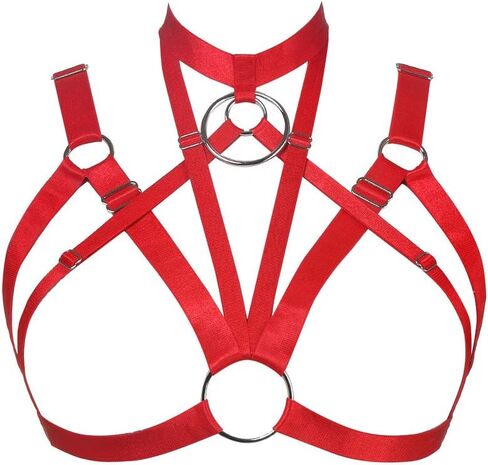 Women's Harness Bra Cupless Clubwear Elastic Strappy Cage Lingerie Girls Hollow Out Bandage Bra in Saudi Arabia