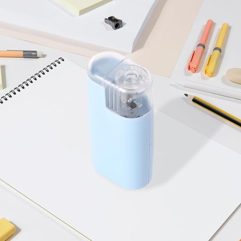 Portable Battery-Powered Electric Pencil Sharpener – Compact Design for Easy Use at Home, School, or Office – Ideal for Standard Pencils (Blue) in Kuwait