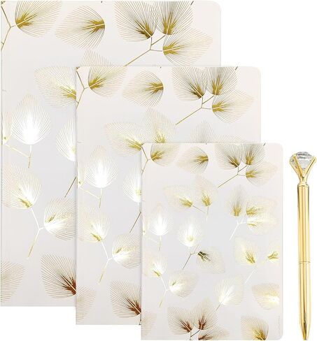 Notebook Set, Ruled Journal Notebook with Pen & Lined Pages, A5 Soft Paper Cover Notebook Set, Fancy Notebook Gift Set, Soft Cover Composition Notebooks for School Office Supplies (WHITE) in Saudi Arabia