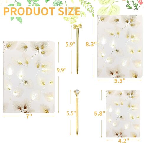 Notebook Set, Ruled Journal Notebook with Pen & Lined Pages, A5 Soft Paper Cover Notebook Set, Fancy Notebook Gift Set, Soft Cover Composition Notebooks for School Office Supplies (WHITE) in Saudi Arabia