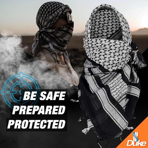 وشاح صحراوي تكتيكي من Duke Defense Shemagh، متعدد الألوان، 100% قطن كوفية، وشاح رأس للرقبة للرجال والنساء in Saudi Arabia