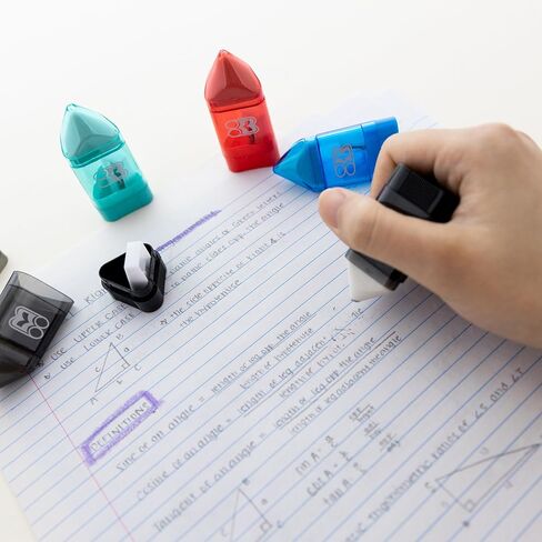 BAZIC Pencil Sharpener with Eraser, Single Hole Manual Small Compact Handheld Sharpeners Color May Vary, for Students Kids School Office (2/Pack), 1-Pack in Saudi Arabia