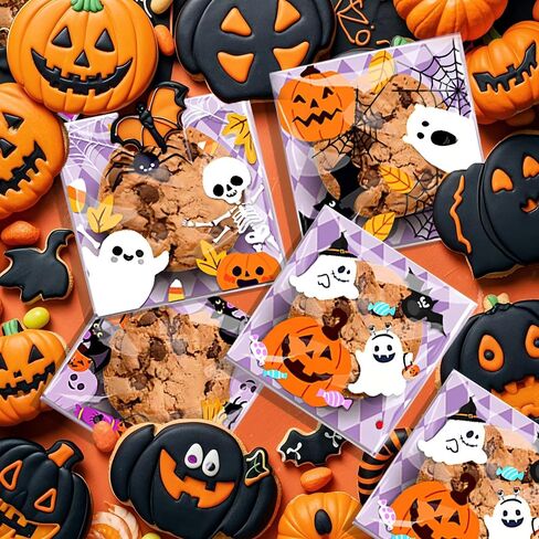 Christmas Cellophane Bags Biscuit Roasting Treat Bags Individual Wrappers Self Adhesive OPP Cookie Bakery Present Gift DIY Candy Decorating Favor Bags (4x4 Inch, 200Pcs) in Saudi Arabia