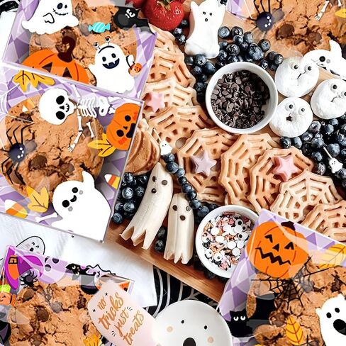 Christmas Cellophane Bags Biscuit Roasting Treat Bags Individual Wrappers Self Adhesive OPP Cookie Bakery Present Gift DIY Candy Decorating Favor Bags (4x4 Inch, 200Pcs) in Saudi Arabia