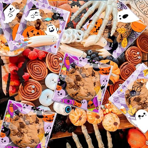 Christmas Cellophane Bags Biscuit Roasting Treat Bags Individual Wrappers Self Adhesive OPP Cookie Bakery Present Gift DIY Candy Decorating Favor Bags (4x4 Inch, 200Pcs) in Saudi Arabia