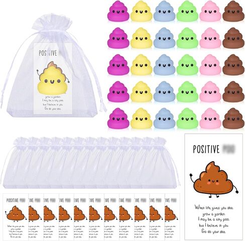 HyDren 30 Sets Christmas Positive Gifts Bulk 30 Stress Ball Toy 30 Inspirational Positive Cards Funny Stress Ball Mini Gag Gift Stress Relief Thanksgiving Employee Appreciation Gifts(Colorful) in Saudi Arabia