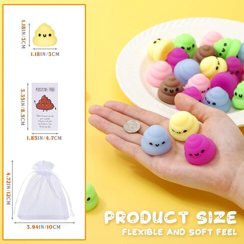 HyDren 30 Sets Christmas Positive Gifts Bulk 30 Stress Ball Toy 30 Inspirational Positive Cards Funny Stress Ball Mini Gag Gift Stress Relief Thanksgiving Employee Appreciation Gifts(Colorful) in Saudi Arabia