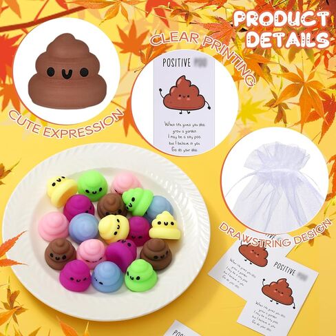 HyDren 30 Sets Christmas Positive Gifts Bulk 30 Stress Ball Toy 30 Inspirational Positive Cards Funny Stress Ball Mini Gag Gift Stress Relief Thanksgiving Employee Appreciation Gifts(Colorful) in Saudi Arabia