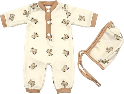 AISITE 14 inch Doll Clothes - 2 Sets Cartoon Printed Jumpsuits for 14-16 inch Baby Doll Boy and Girl in Saudi Arabia