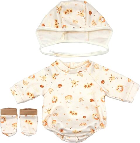 AISITE 14 inch Doll Clothes - 2 Sets Cartoon Printed Jumpsuits for 14-16 inch Baby Doll Boy and Girl in Saudi Arabia