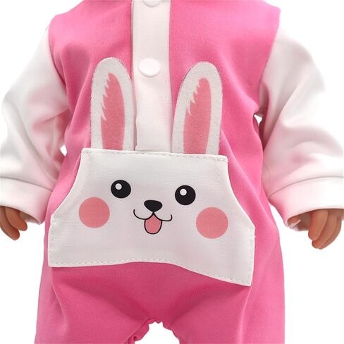 AISITE 14 inch Doll Clothes - 2 Sets Cartoon Printed Jumpsuits for 14-16 inch Baby Doll Boy and Girl in Saudi Arabia