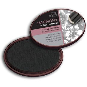 Harmony Opaque Pigment Water-Based Colored Ink Pad - Slow Drying with A Rich Consistency - Perfect Ink Pads for Stamping, Blending & Heat Set Embossing - Acid Free - by Spectrum Noir (Jet Black)