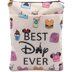 KUIYAI Best Day Ever Book Sleeve Magical Kingdom Book Cover Family Vacation Gift Carnival Food Book Pouch Inspired Gift (BestDayEver BS)