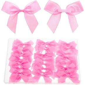 50 PCS Pink Satin Ribbon Mini Bows, 2 Inch Self Adhesive Satin Bows for Gift Wrapping Premade Ribbon Bows with Double-Sided Tape Small Tied Ribbon Adhesive Bow for Baby Shower Birthday Party Wedding in Saudi Arabia