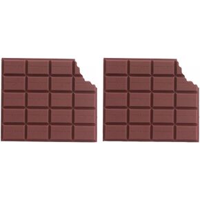 Tofficu 2pcs Realistic Chocolate Notebook Creative Notebook Reminder Note Pad Super Sticking Memo Pads Scented Chocolate Shaped Notebook Student Pocket Office Supplies PVC