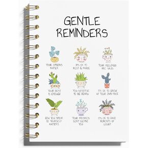 Daily Affirmations Notebook - Inspirational Journal, Mental Health Notebook, Positive Gifts Hardcover Spiral Notebook, Inspiring Quotes Journal for Women, 5.5x8.3 Inches