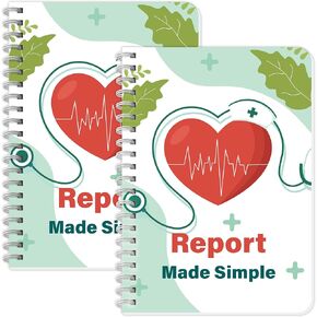 2Pcs Nurse report sheet notebook Nurse essentials notebooks Nursing handoff report notebook for Organizing notes Giving report Nurse appreciation gifts Student clinical supplies 8.27 x 5.9inch