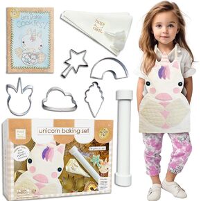 Hapinest Unicorn Cookies Baking Toy Set for Kids – Creative Pretend Play Kit with Molds, Tools, and Decorations – Fun Activity Gift for Boys and Girls, Ages 4 5 6 7 8 Years Old