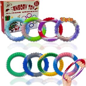 5PCS Sensory Fidget Toys for Kids Adults-Stretchy Fidget Bracelet&exture,Calming Autism Sensory Toys for Needs Autistic Children,Calm Down Toy for Toddler Girls Boys