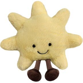 2025 NES Sunshine Moon Plush Toys,12inch/30cm Cute Smile Fun Filled Animal Pillow Soft Plush Toy for Children's Birthday Gift (Sun)