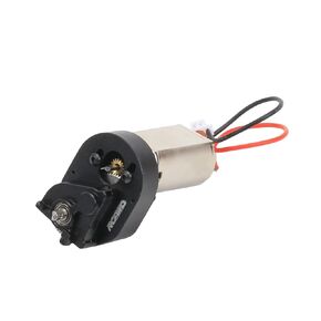 RCAWD SCX24 Upgrades 180 51T Electric Motor Carbon Brushed Motor & Center Gear Housing, Transmission Set with Steel Gears Parts for Axial 1/24 Black