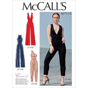 McCall Pattern Create It Women's Close Fitting Pull-On Jumpsuit, Sizes 6-14 Sewing Pattern