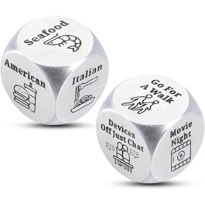 Santa Swap Gift Exchange Dice Christmas Stocking Stuffers for Adults Christmas Party Gift for Women Men Christmas Games for Family Party Secret Santa Gifts for Wife Husband White Elephant Gift 2PC