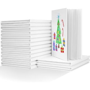 Blank Hardcover Book A5(6.2x8.3Inch), 30 Pack Blank Books for Kids to Write Stories Sketch White Hardcover Sketchbook Journal for Writing Drawing Creating, 40 Pages (20 Sheets) for Each book