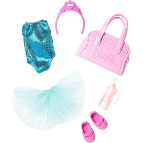 BarbieClub Chelsea Accessory Pack, Ballet-Themed Clothing and Accessories for Small Dolls, 6 Pieces for 3 to 7 Year Olds Include Tutu and Dance Bag