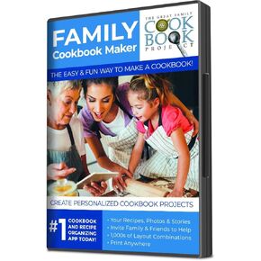 Personalized Cookbook Making Kit Including 10 Printed Cookbook - Fun, Convenient and Easy to Use. Makes a Great Gift!