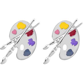 Art Lover Gift Artist Palette Stud Earring Paint Palette Gift for Art Teacher/Art Student/Artist/Painter