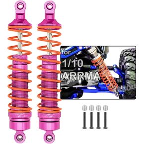 2PCS Rear Shocks Upgrade Parts for 1/10 Arrma Bigrock 4X4 Granite 4X4 Senton 4X4 Vorteks 4X4 Typhon 4X4 RC Truck,Full Aluminum Big Bore Shock Hops Up,Replace AR330550 AR330551,Black